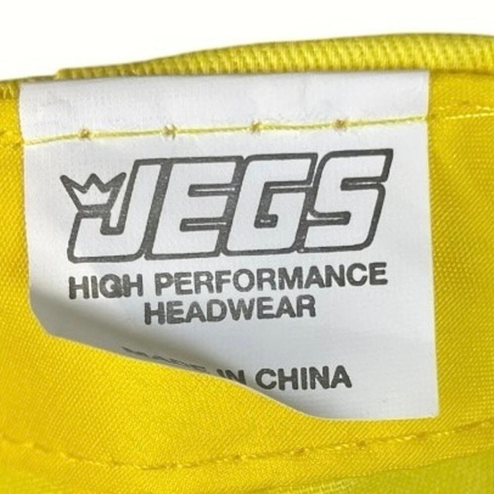 Jegs Men’s High Performance Yellow/Black Adjustable Ball Cap - Picture 5 of 7